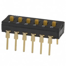 10 pcs : A6D-6103 - SWITCH SLIDE DIP SPST 0.03A 30V