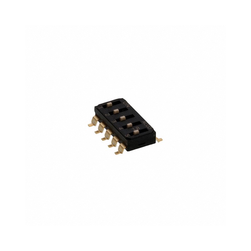 10 pcs : EDS05SGNNTR04Q - SWITCH SLIDE DIP SPST 0.025A 24V