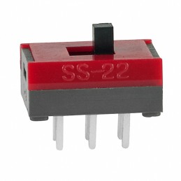 10 pcs : SS22SDP2 - SWITCH SLIDE DPDT 100MA 30V