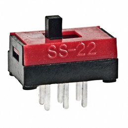 10 pcs : SS22SBP2 - SWITCH SLIDE DPDT 100MA 30V