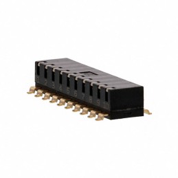 10 pcs : EDSP10SGRNNTU04 - SWITCH PIANO DIP SPST 0.025A 24V