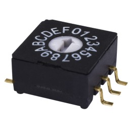 10 pcs : RDS-10S-1045-SMT-TR - SWITCH ROTARY DIP BCD 0.025A 24V
