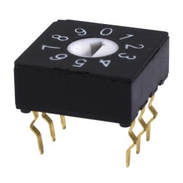 10 pcs : RDS-10S-1055-D - SWITCH ROTARY DIP BCD 0.025A 24V