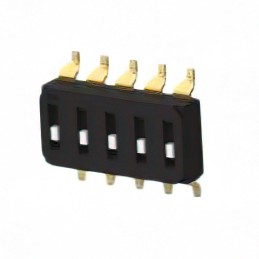 10 pcs : EDS05SGRSTR04Q - SWITCH SLIDE DIP SPST 0.025A 24V