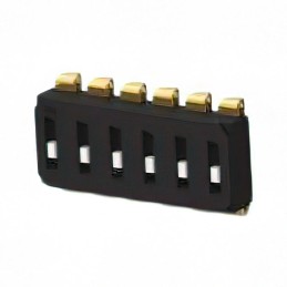 10 pcs : EDS06SNRNTR04Q - SWITCH SLIDE DIP SPST 0.025A 24V