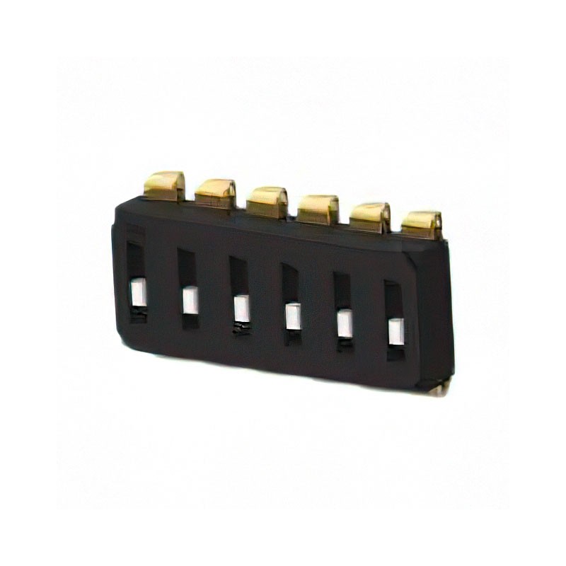 10 pcs : EDS06SNRNTR04Q - SWITCH SLIDE DIP SPST 0.025A 24V