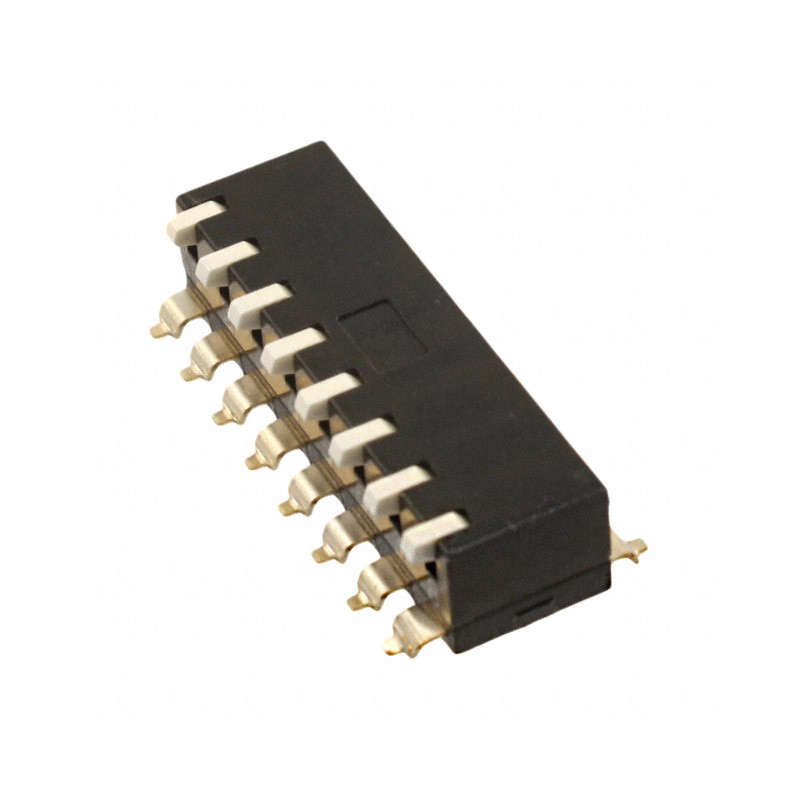 10 pcs : A6SR-8104-P - SWITCH PIANO DIP SPST 0.025A 24V