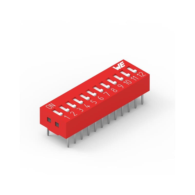 10 pcs : 418117170912 - SWITCH SLIDE DIP SPST 0.025A 24V