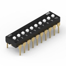 10 pcs : 418127270910 - SWITCH SLIDE DIP SPST 0.025A 24V