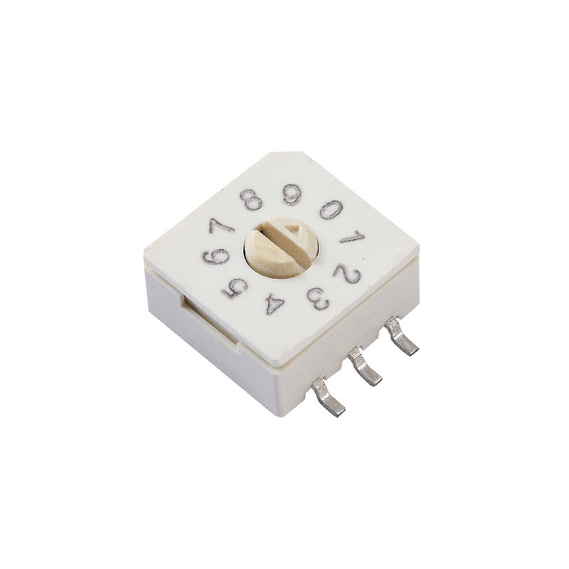 10 pcs : 221AMA10R - SWITCH ROTARY DIP BCD 0.1A 50V