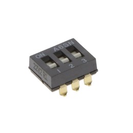 10 pcs : A6SN-3101-P - SWITCH SLIDE DIP SPST 0.025A 24V