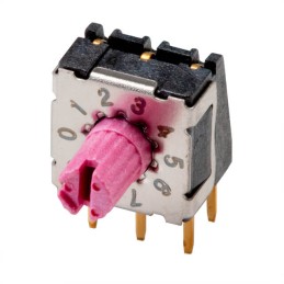 10 pcs : RDS-10S-74R45A-254-D - SWITCH ROTARY DIP BCD 0.1A 42V