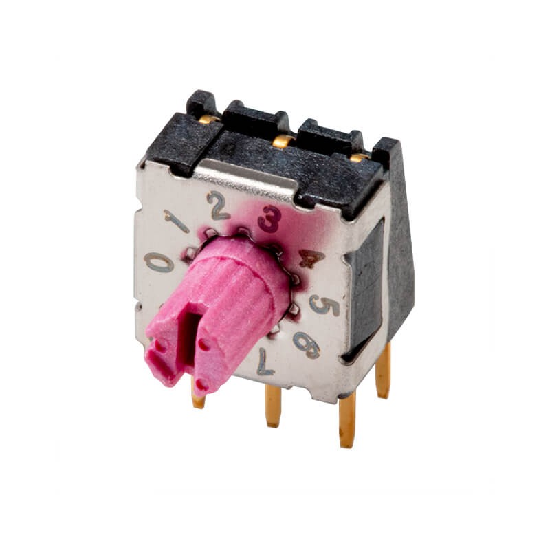 10 pcs : RDS-10S-74R45A-254-D - SWITCH ROTARY DIP BCD 0.1A 42V