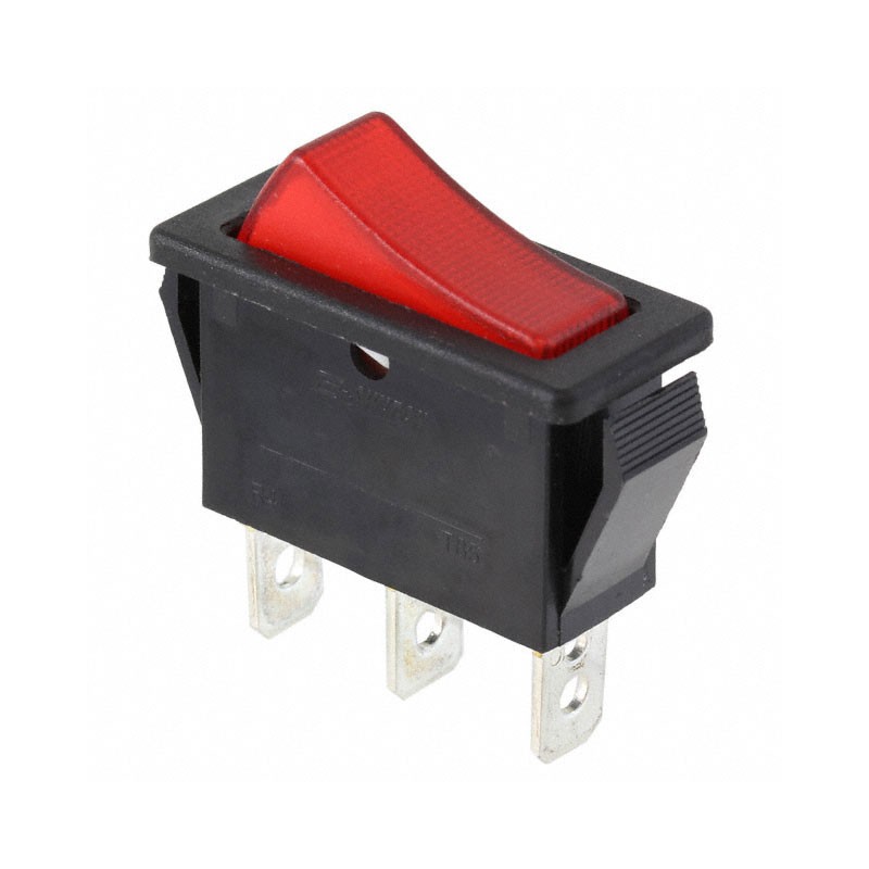 10 pcs : R4JBLKRILEF3 - SWITCH ROCKER SPST 20A 125V