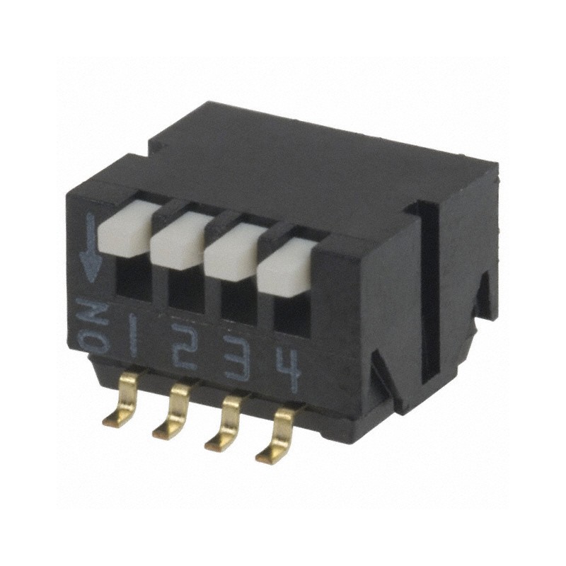 10 pcs : CHP-041TB - SWITCH PIANO DIP SPST 0.1A 6V