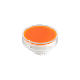 10 pcs : AT4194JD - CAP PUSHBUTTON ROUND CLR/AMBER