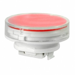10 pcs : AT4055JC - CAP PUSHBUTTON ROUND CLEAR/RED