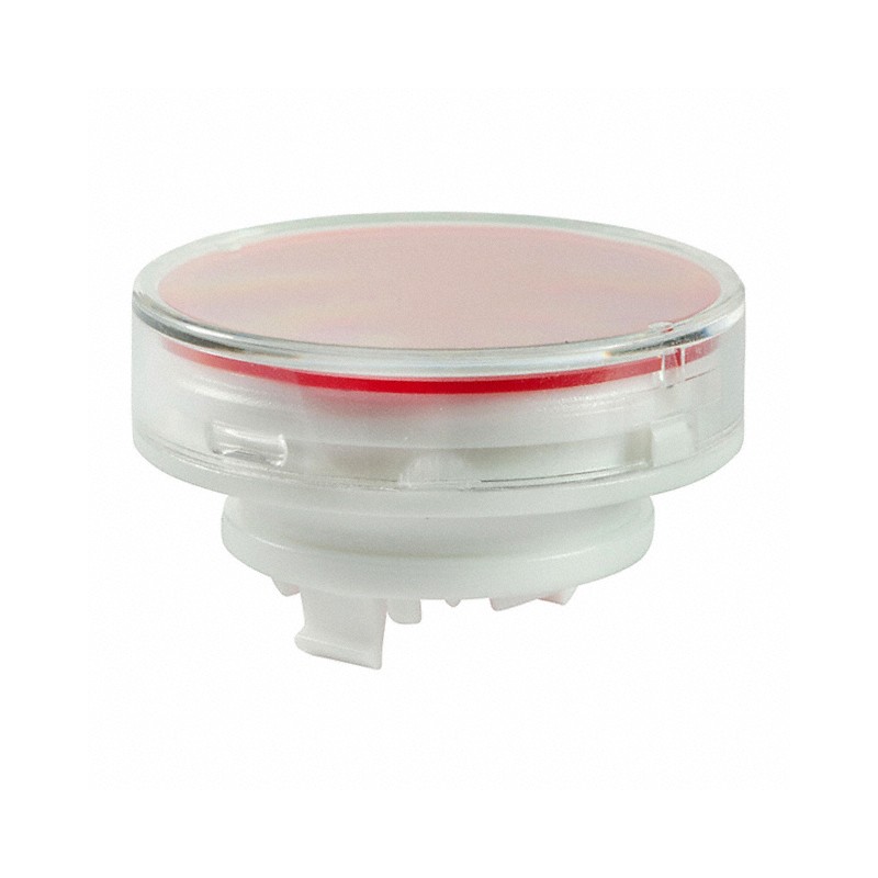 10 pcs : AT4165JC - CAP PUSHBUTTON ROUND CLEAR/RED