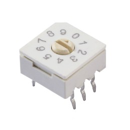 10 pcs : 221ADA10 - SWITCH ROTARY DIP BCD 0.1A 50V