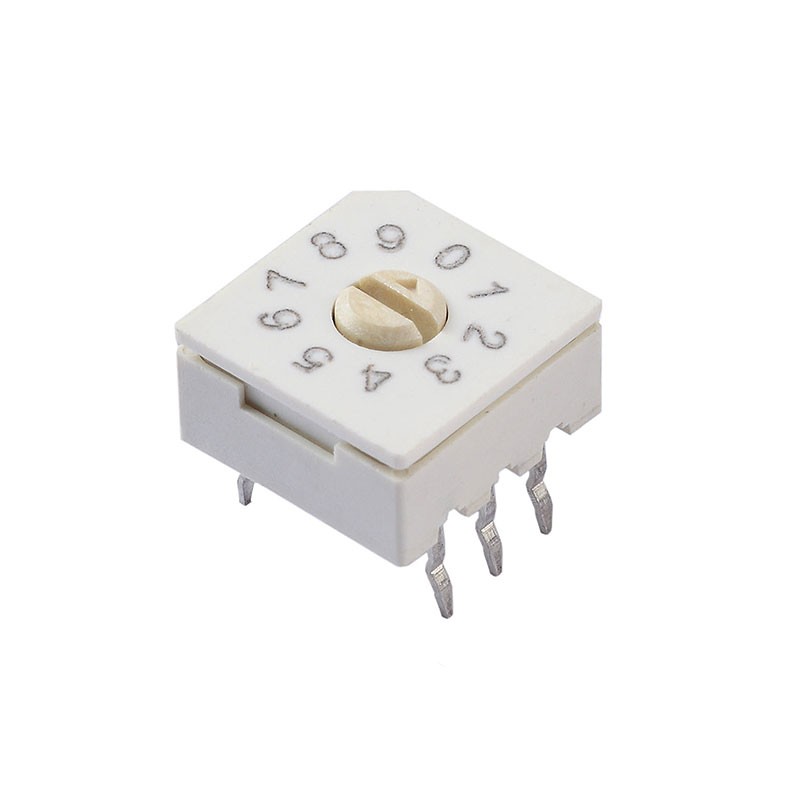 10 pcs : 221ADA10 - SWITCH ROTARY DIP BCD 0.1A 50V