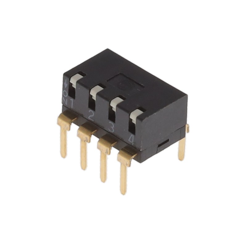 10 pcs : A6TR-4101 - SWITCH PIANO DIP SPST 0.025A 24V