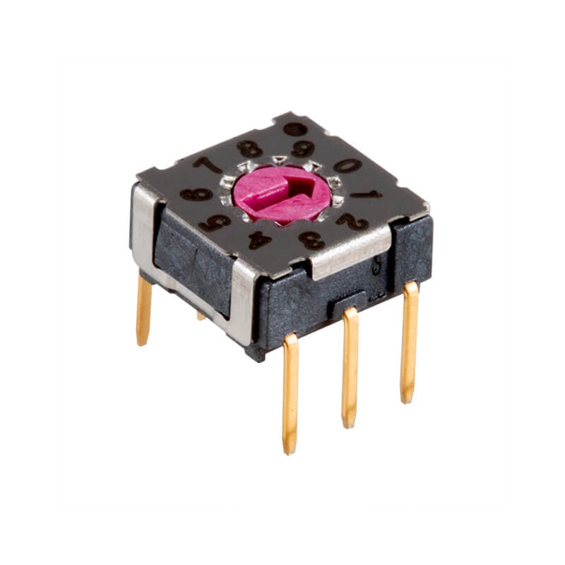 10 pcs : RDS-10S-74365-D - SWITCH ROTARY DIP BCD 0.1A 42V