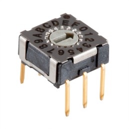 10 pcs : RDS-16S-74365-D - SWITCH ROTARY DIP HEX 0.1A 42V