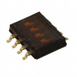 10 pcs : A6H-4102(VNM) - SWITCH SLIDE DIP SPST 0.025A 24V