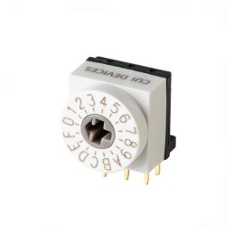 10 pcs : RDS3-16S-1012-RA-254-D - SWITCH ROTARY DIP HEX 0.15A 42V