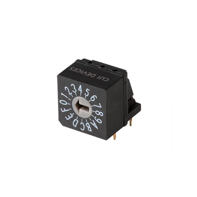 10 pcs : RDS5-16S-1011-RA-254-D-67 - SWITCH ROTARY DIP HEX 0.15A 42V