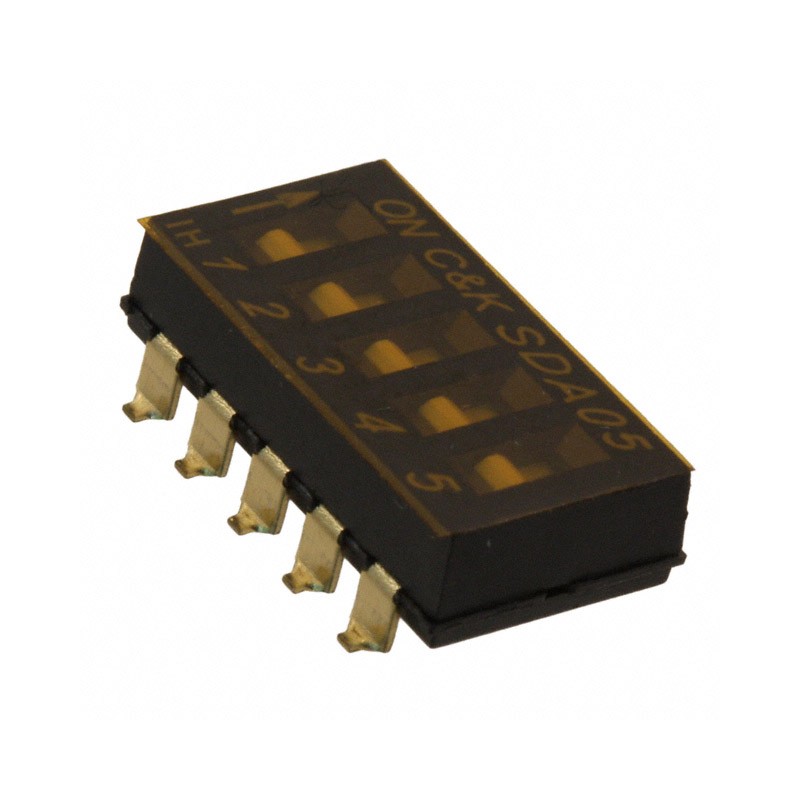10 pcs : SDA05H0SBR - SWITCH SLIDE DIP SPST 0.025A 24V