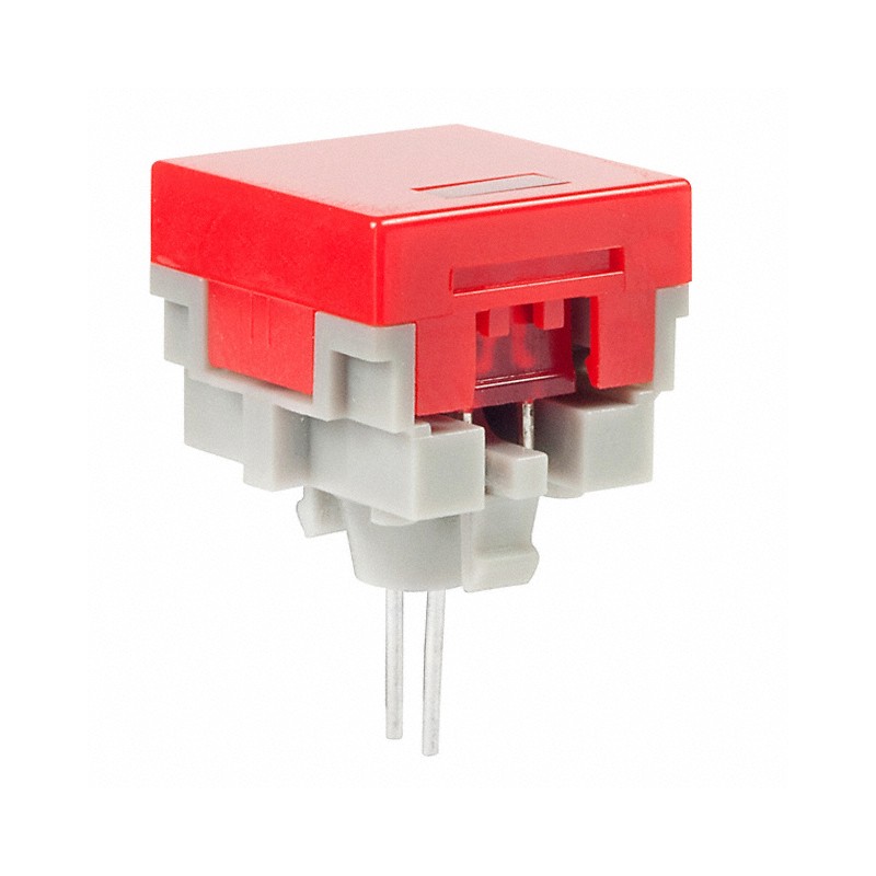 10 pcs : AT480CC - CAP PUSHBUTTON SQ RED/RED LED