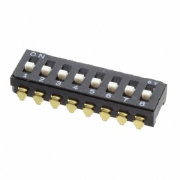 10 pcs : CFS-0802MA - SWITCH SLIDE DIP SPST 0.1A 6V