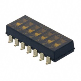 10 pcs : SDA07H0SB - SWITCH SLIDE DIP SPST 0.025A 24V