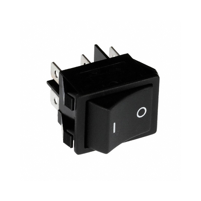 10 pcs : R5CBLKBLKGF0 - SWITCH ROCKER DPDT 20A 125V