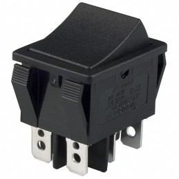 10 pcs : R5EBLKBLKEF0 - SWITCH ROCKER DPDT 20A 125V