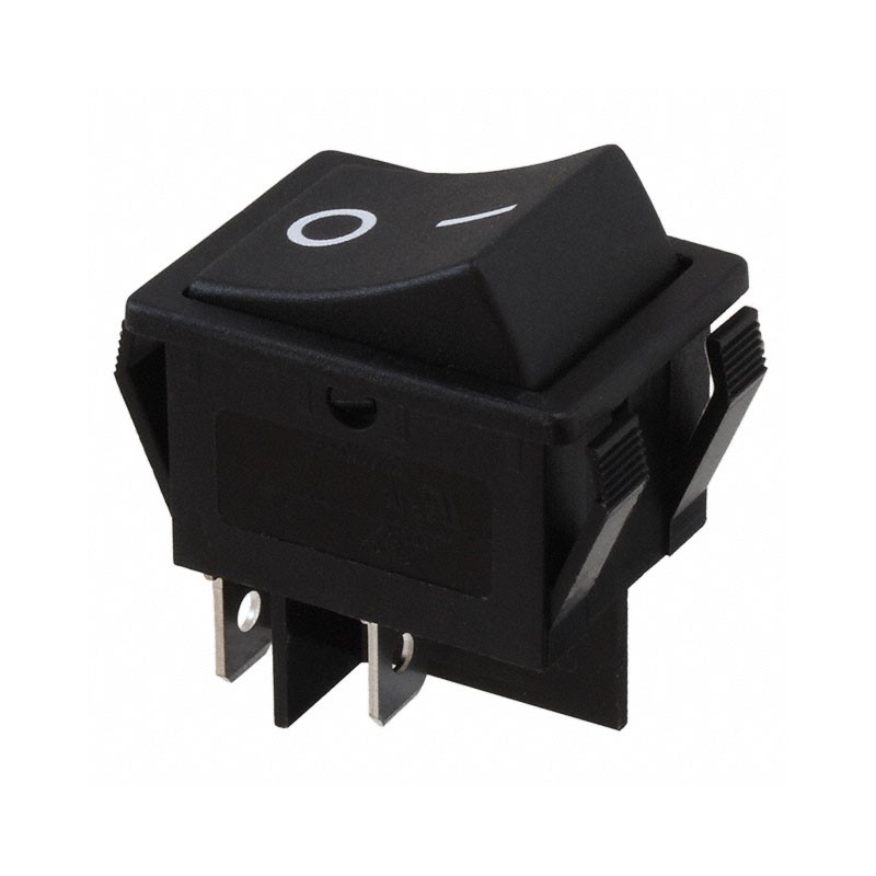 10 pcs : R5FBLKBLKFF0 - SWITCH ROCKER DPST-NO 20A 125V