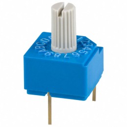 10 pcs : S-1110A - SWITCH ROTARY DIP HEX 0.1A 5V
