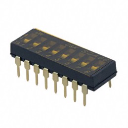 10 pcs : SDA08H0B - SWITCH SLIDE DIP SPST 0.025A 24V