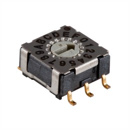10 pcs : RDS-16S-74385-SMT - SWITCH ROTARY DIP HEX 0.1A 42V