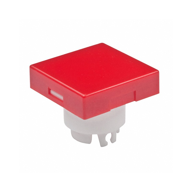 10 pcs : AT3001CB - CAP PUSHBUTTON SQUARE RED/WHITE