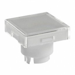 10 pcs : AT3004JB - CAP PUSHBUTTON SQUARE CLEAR/WHT