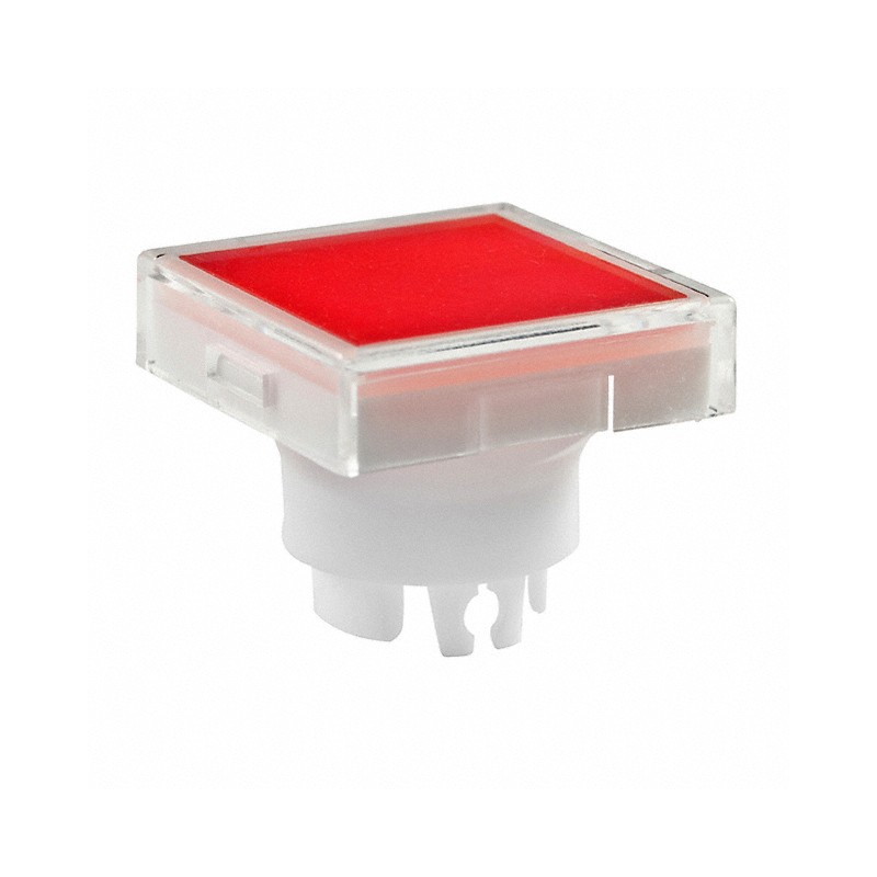 10 pcs : AT3004JC - CAP PUSHBUTTON SQUARE CLEAR/RED