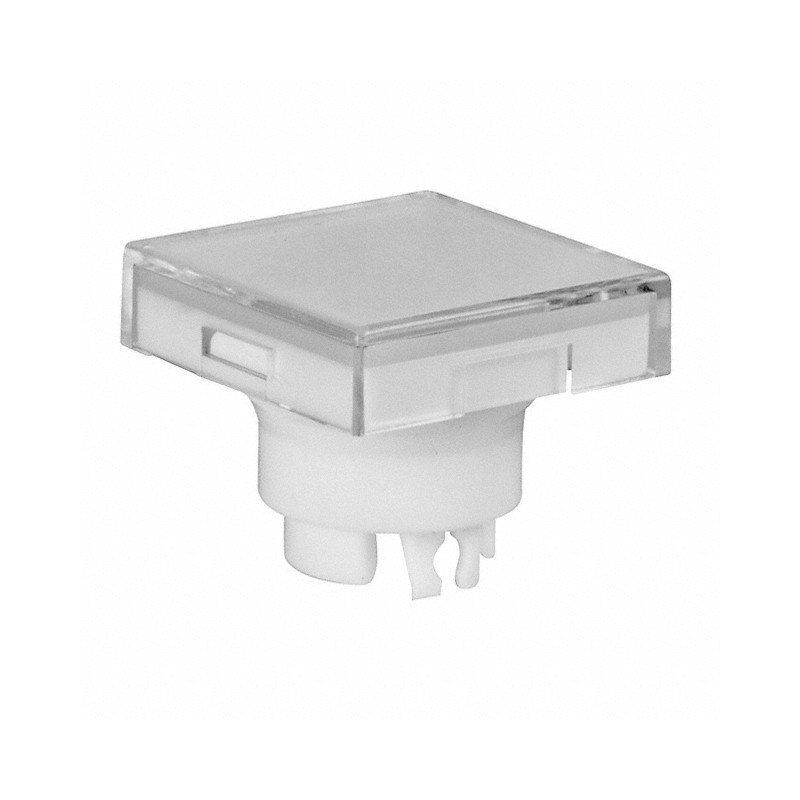 10 pcs : AT3014JB - CAP PUSHBUTTON SQUARE CLEAR/WHT