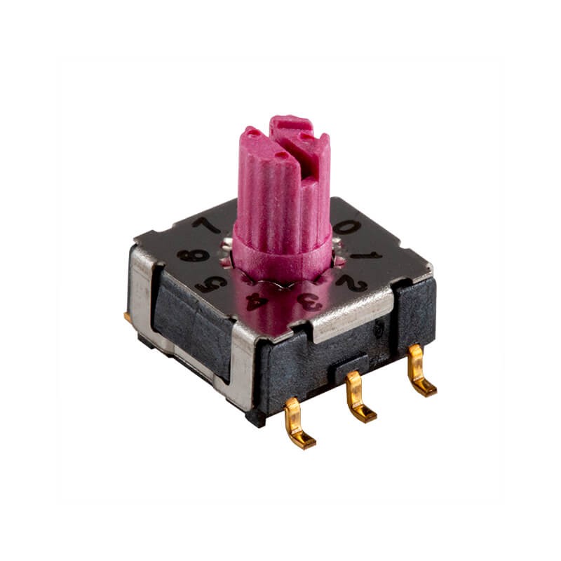 10 pcs : RDS-10S-74385-45A-SMT - SWITCH ROTARY DIP BCD 0.1A 42V