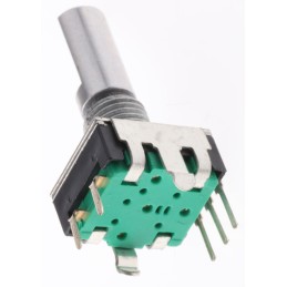 1 pcs - Bourns 24 Pulse Incremental Mechanical Rotary Encoder with a 6 mm Flat Shaft (Not Indexed), Through Hole