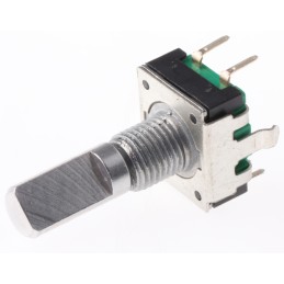 1 pcs - Bourns 24 Pulse Incremental Mechanical Rotary Encoder with a 6 mm Flat Shaft (Not Indexed), Through Hole