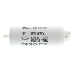 1 pcs - KEMET 20μF Polypropylene Capacitor PP 250V ac ±10% Tolerance Cable Mount C3B Series