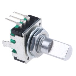 1 pcs - Bourns 24 Pulse Incremental Mechanical Rotary Encoder with a 6 mm Flat Shaft, Through Hole