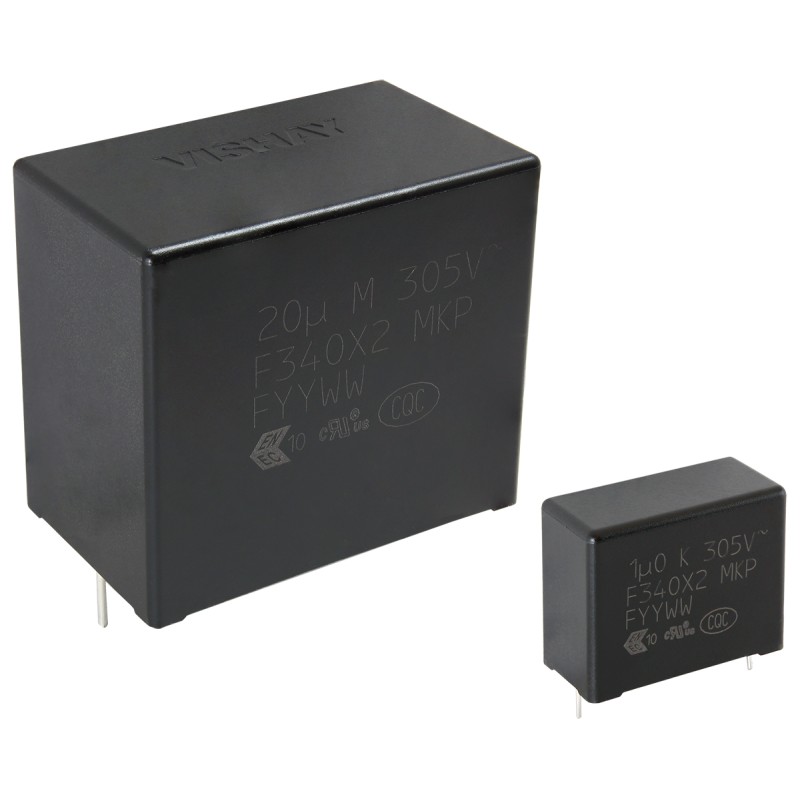 1 pcs - Vishay F340X2 Polypropylene Film Capacitor, 305V ac, ±20%, 10μF, Through Hole